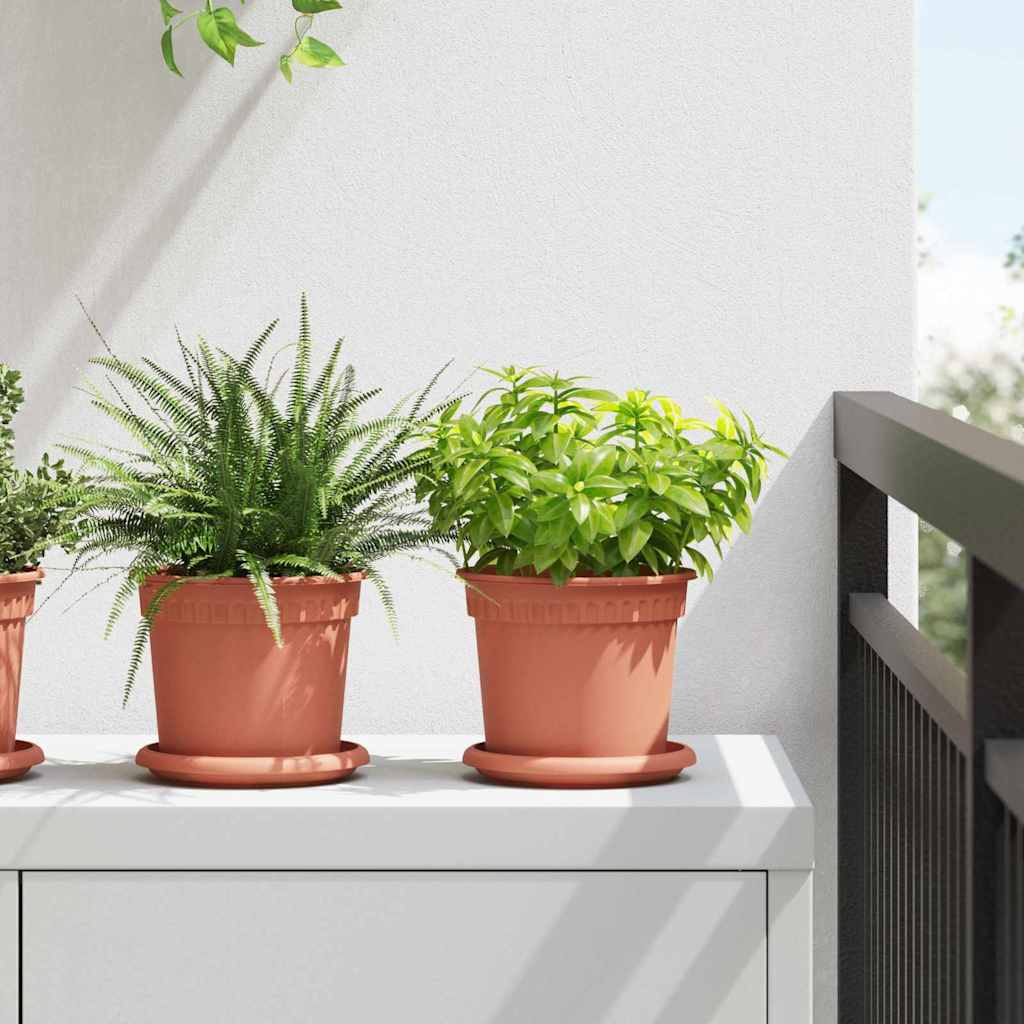 vidaXL Στρογγυλός Δίσκος Λουλουδιών 24 pcs Κεραμιδί Ø 14 x 2 εκ