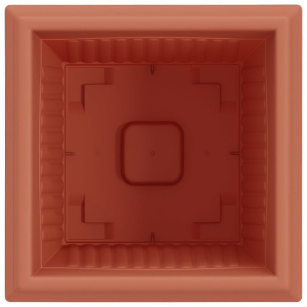 vidaXL Τετράγωνη Γλάστρα για Λουλούδια 6 pcs Κεραμιδί