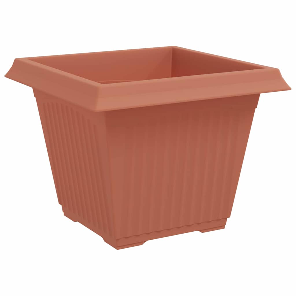 vidaXL Τετράγωνη Γλάστρα για Λουλούδια 6 pcs Κεραμιδί Πλαστικό