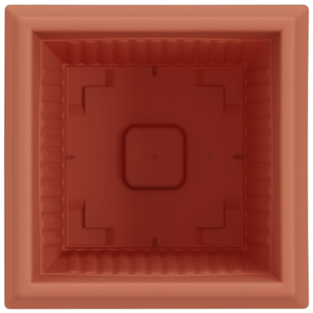 vidaXL Τετράγωνη Γλάστρα για Λουλούδια 24 pcs Κεραμιδί