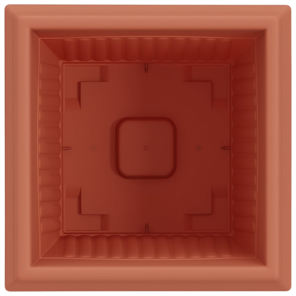 vidaXL Τετράγωνη Γλάστρα για Λουλούδια 24 pcs Κεραμιδί