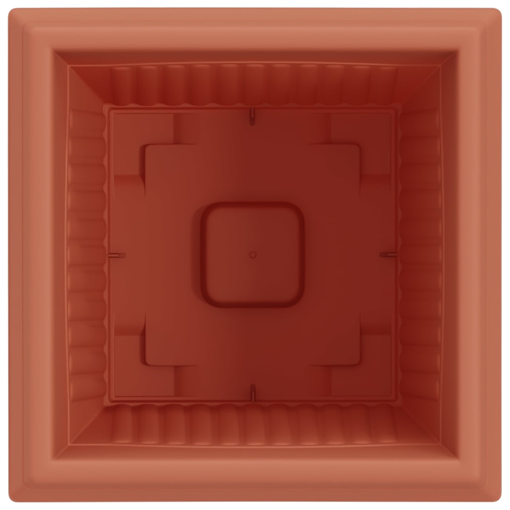 vidaXL Τετράγωνη Γλάστρα για Λουλούδια 24 pcs Κεραμιδί