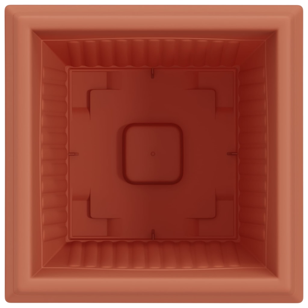 vidaXL Τετράγωνη Γλάστρα για Λουλούδια 24 pcs Κεραμιδί