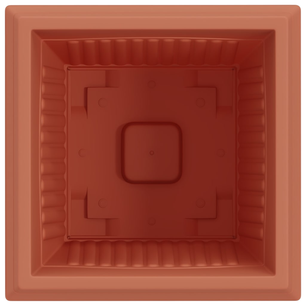 vidaXL Τετράγωνη Γλάστρα για Λουλούδια 24 pcs Κεραμιδί