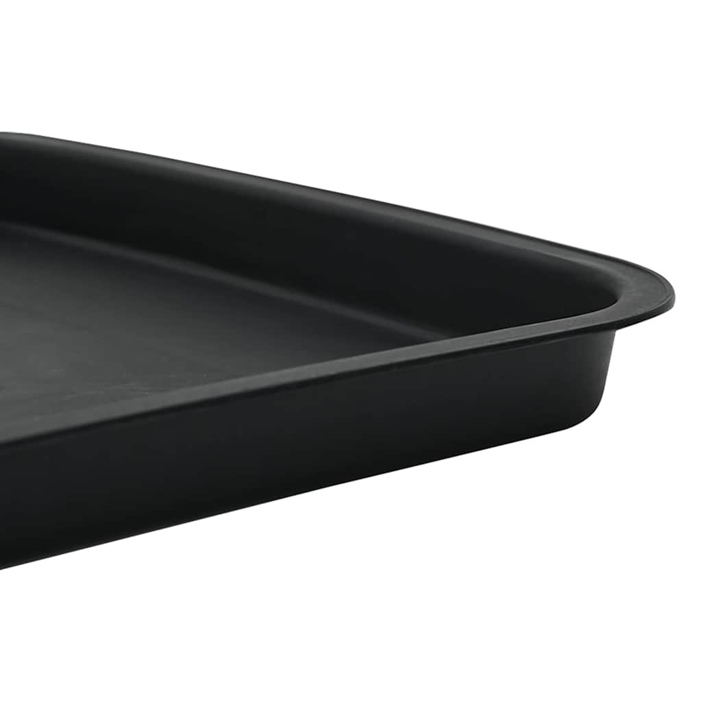 vidaXL Τετραγωνικός Δίσκος Λουλουδιών 6 pcs Μαύρο 15 x 15 x 2 εκ.