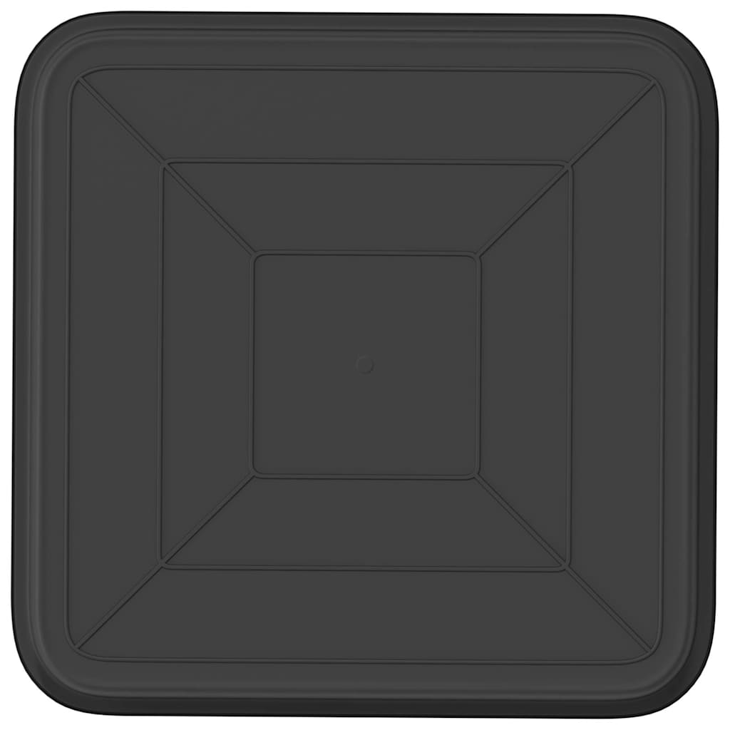 vidaXL Τετραγωνικός Δίσκος Λουλουδιών 6 pcs Μαύρο 32 x 32 x 2,5 εκ.
