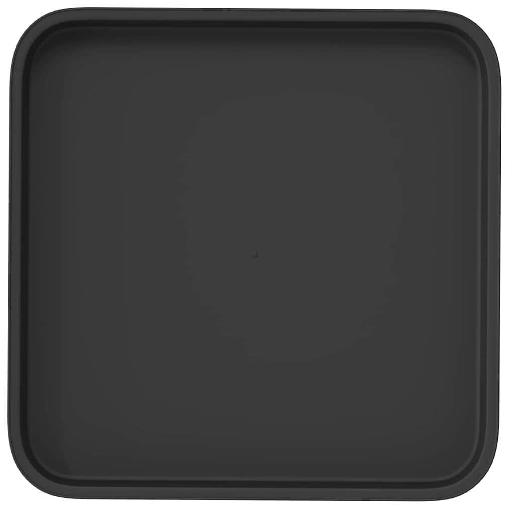 vidaXL Τετραγωνικός Δίσκος Λουλουδιών 6 pcs Μαύρο 32 x 32 x 2,5 εκ.