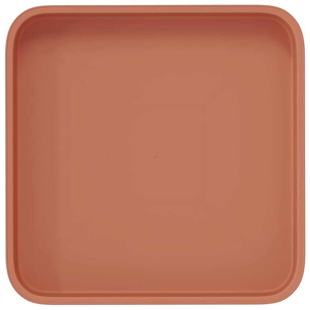 vidaXL Τετραγωνικός Δίσκος Λουλουδιών 24 pcs Κεραμιδί 15 x 15 x 2 εκ.