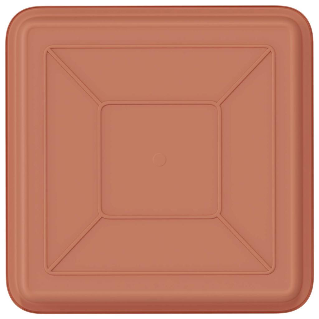 vidaXL Τετραγωνικός Δίσκος Λουλουδιών 24 pcs Κεραμιδί 18 x 18 x 2 εκ.