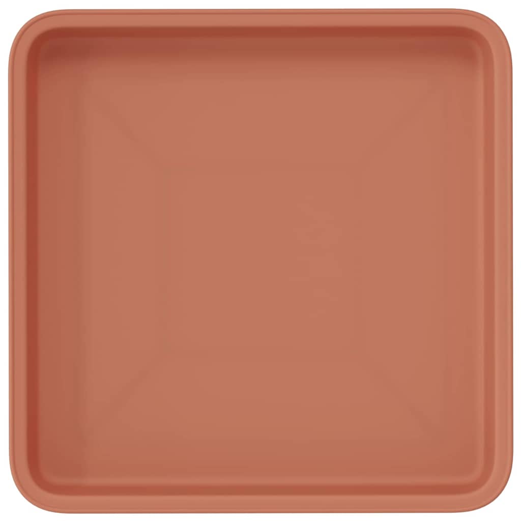 vidaXL Τετραγωνικός Δίσκος Λουλουδιών 24 pcs Κεραμιδί 18 x 18 x 2 εκ.