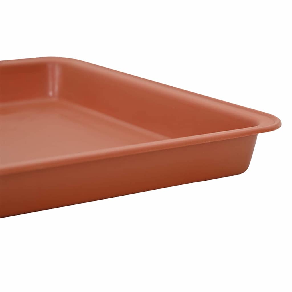 vidaXL Τετραγωνικός Δίσκος Λουλουδιών 24 pcs Κεραμιδί Πλαστικό
