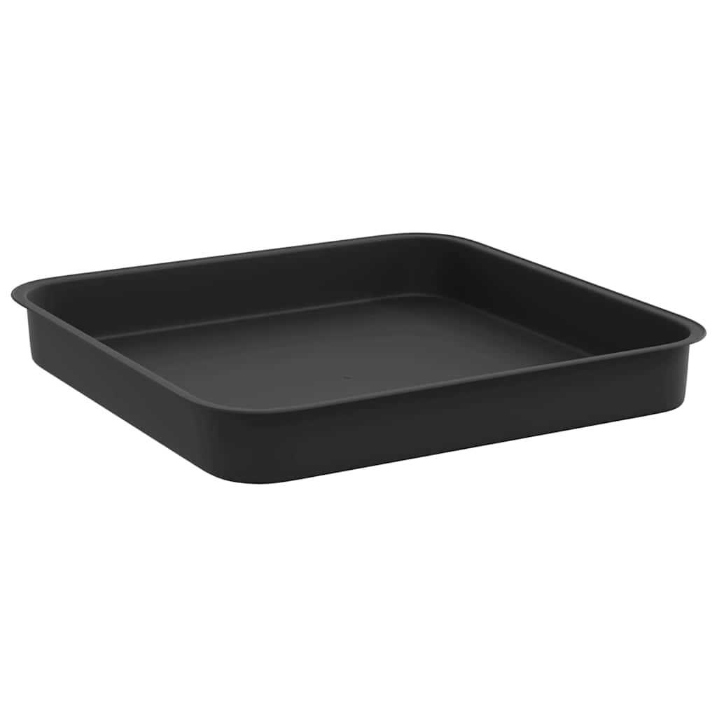vidaXL Τετραγωνικός Δίσκος Λουλουδιών 24 pcs Μαύρο 15 x 15 x 2 εκ.
