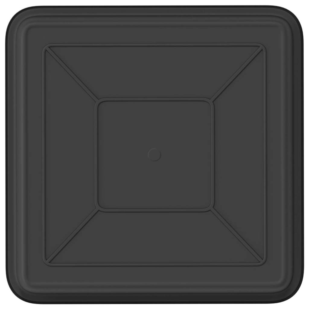 vidaXL Τετραγωνικός Δίσκος Λουλουδιών 24 pcs Μαύρο 18 x 18 x 2 εκ.