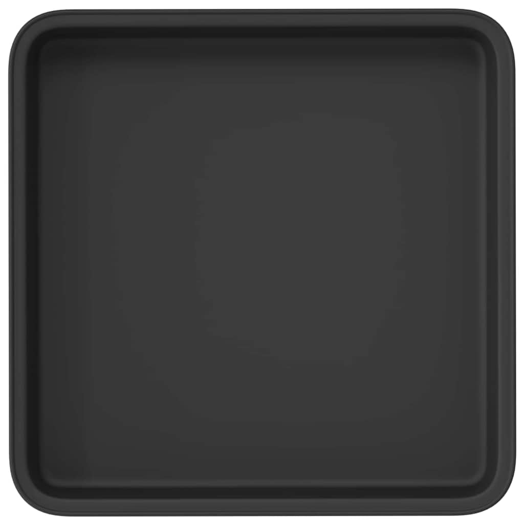 vidaXL Τετραγωνικός Δίσκος Λουλουδιών 24 pcs Μαύρο 18 x 18 x 2 εκ.