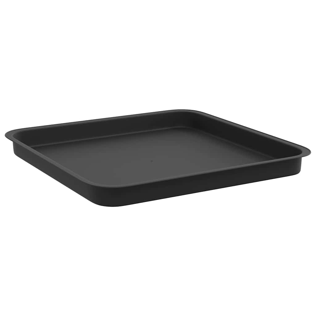 vidaXL Τετραγωνικός Δίσκος Λουλουδιών 24 pcs Μαύρο 36 x 36 x 2.5 εκ.
