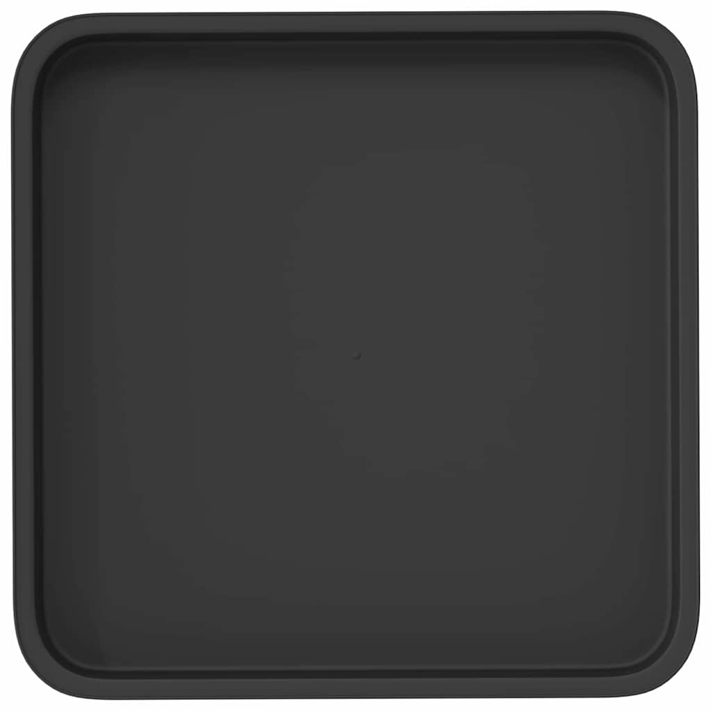 vidaXL Τετραγωνικός Δίσκος Λουλουδιών 24 pcs Μαύρο 36 x 36 x 2.5 εκ.