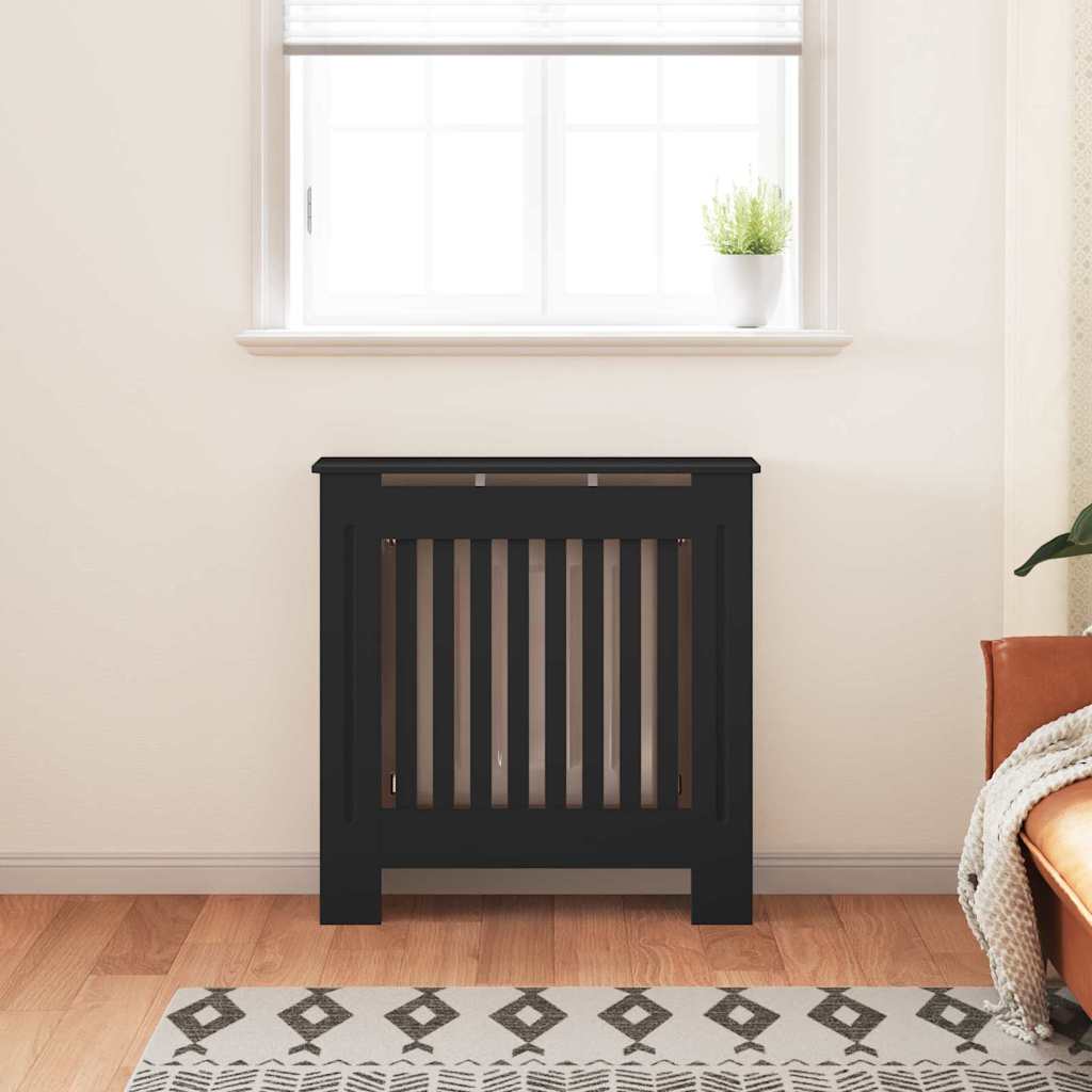 vidaXL Καπάκι Καλοριφέρ Μαύρο 78 x 19 x 81,5 εκ. Επεξεργασμένο Ξύλο