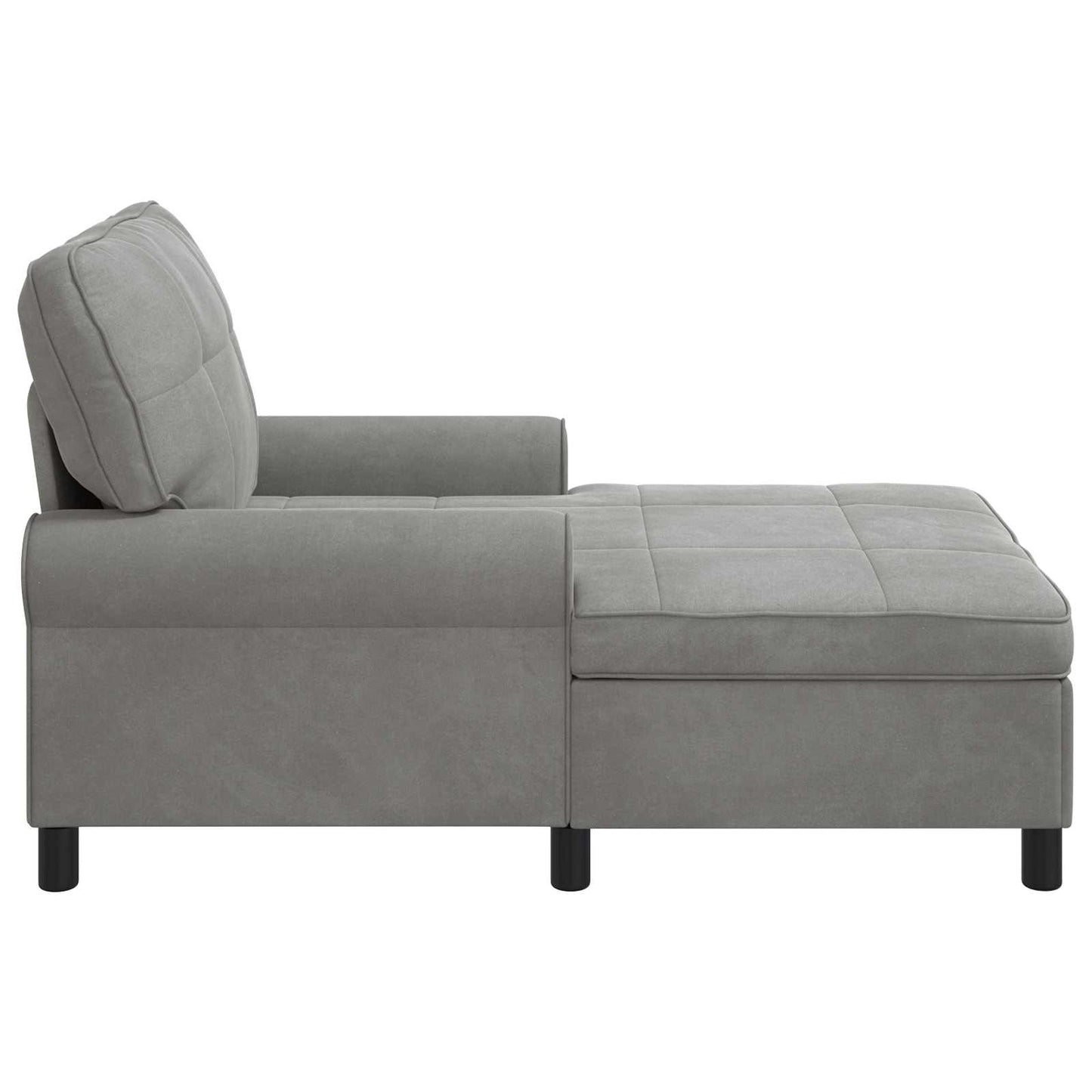 vidaXL Χαλάρωση με μαξιλάρι Ανοιχτό γκρι 91 x 157 x 91 εκ. Βελούδο
