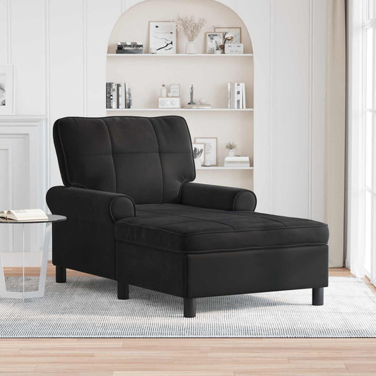 vidaXL Χαλάρωση Μαύρο Βελούδο 91 x 157 x 91 εκ.