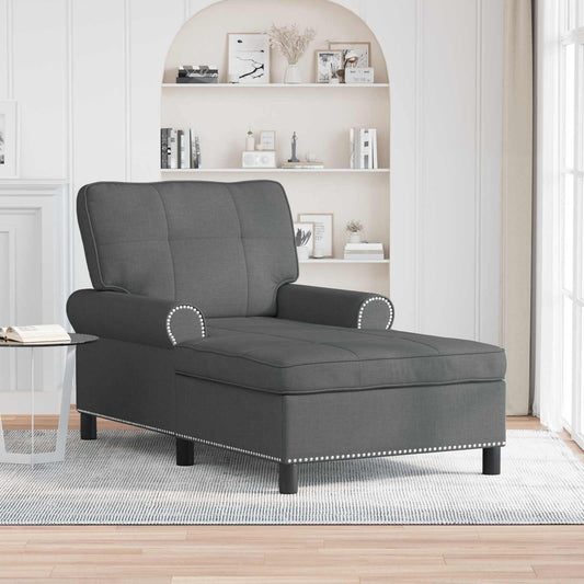 vidaXL Χαλάρωση με μαξιλάρι Σκούρο Γκρι 91 x 157 x 91 εκ. ύφασμα
