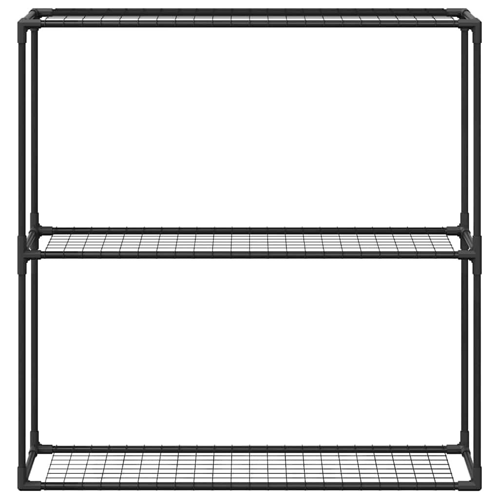 vidaXL Ράφι φυτών 3 επιπέδων Μαύρο 100 x 32 x 102 εκ. Ατσάλι