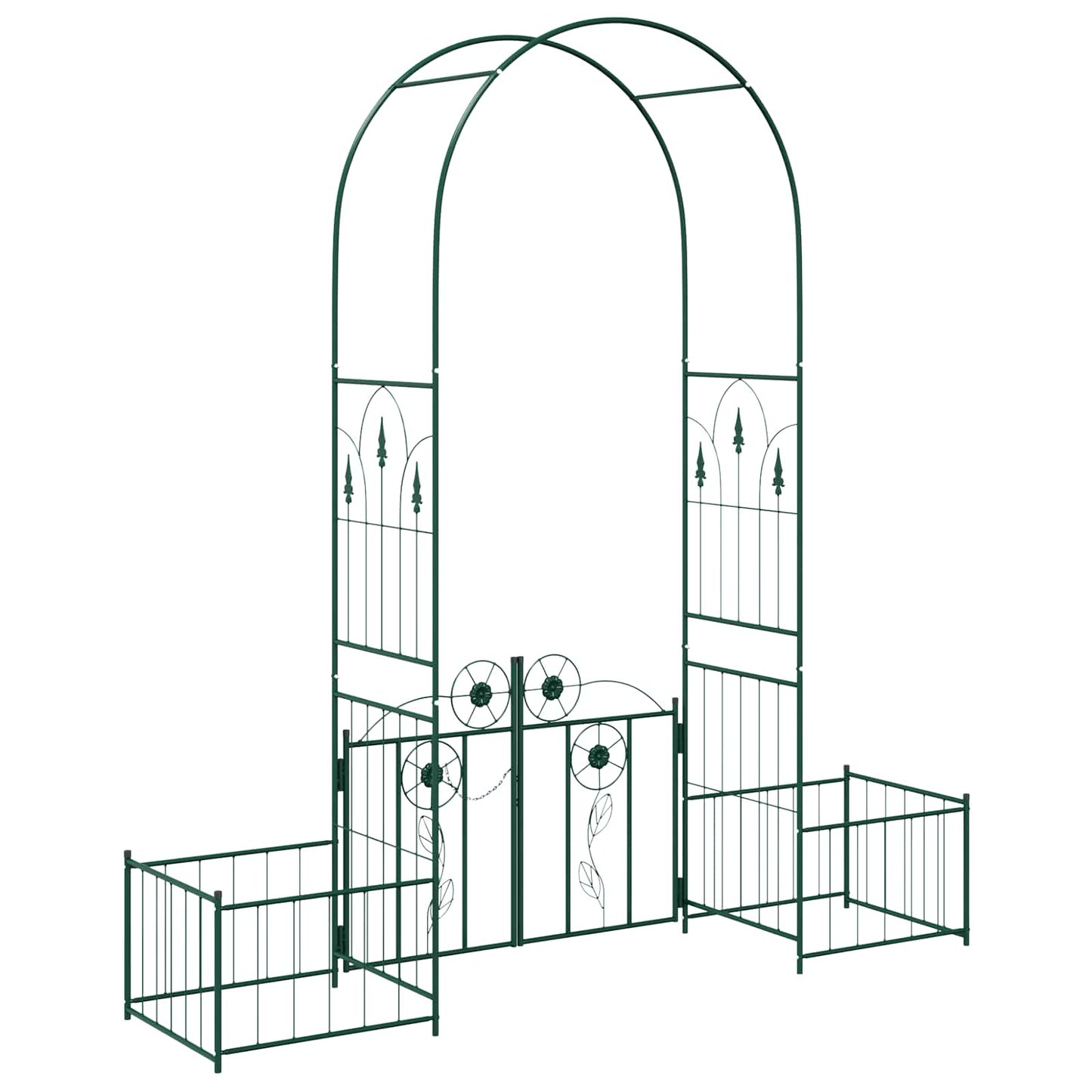 vidaXL Κήπος Αψίδα Μονόχρωμο Πράσινο 203 x 50 x 218 εκ.