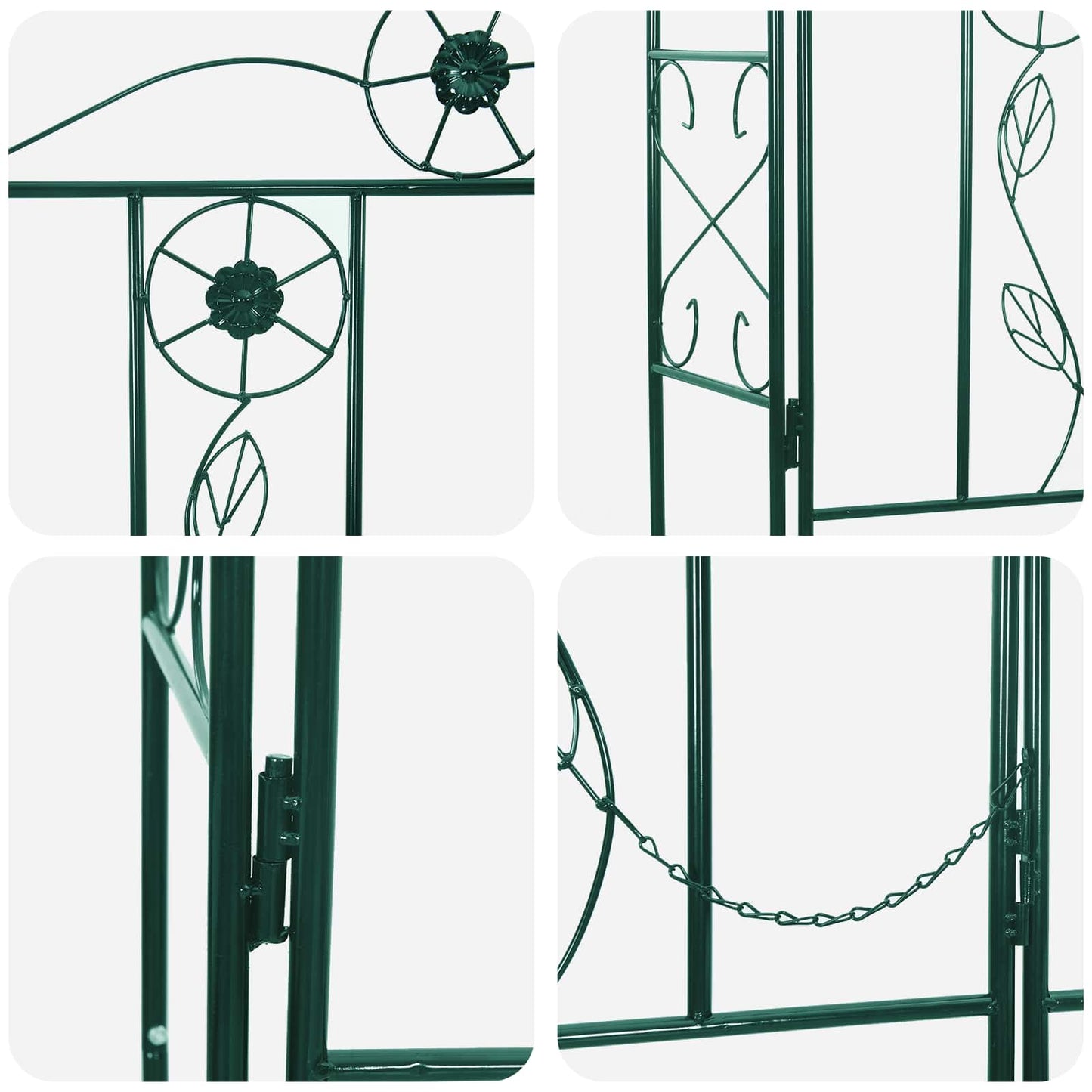 vidaXL Κήπος Αψίδα Μονόχρωμο Πράσινο