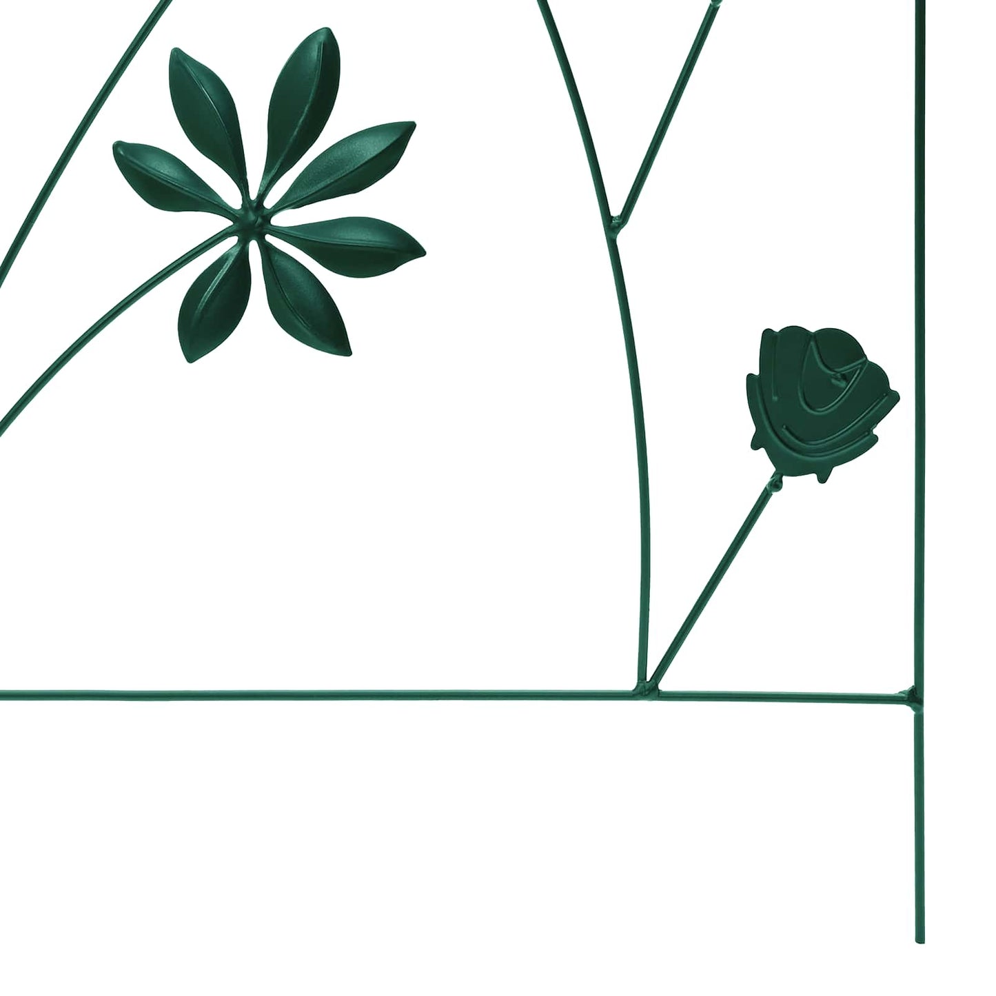 vidaXL Φράχτης Κήπου Καφασωτά 3 pcs Πράσινο 112 x 40 εκ Ατσάλι