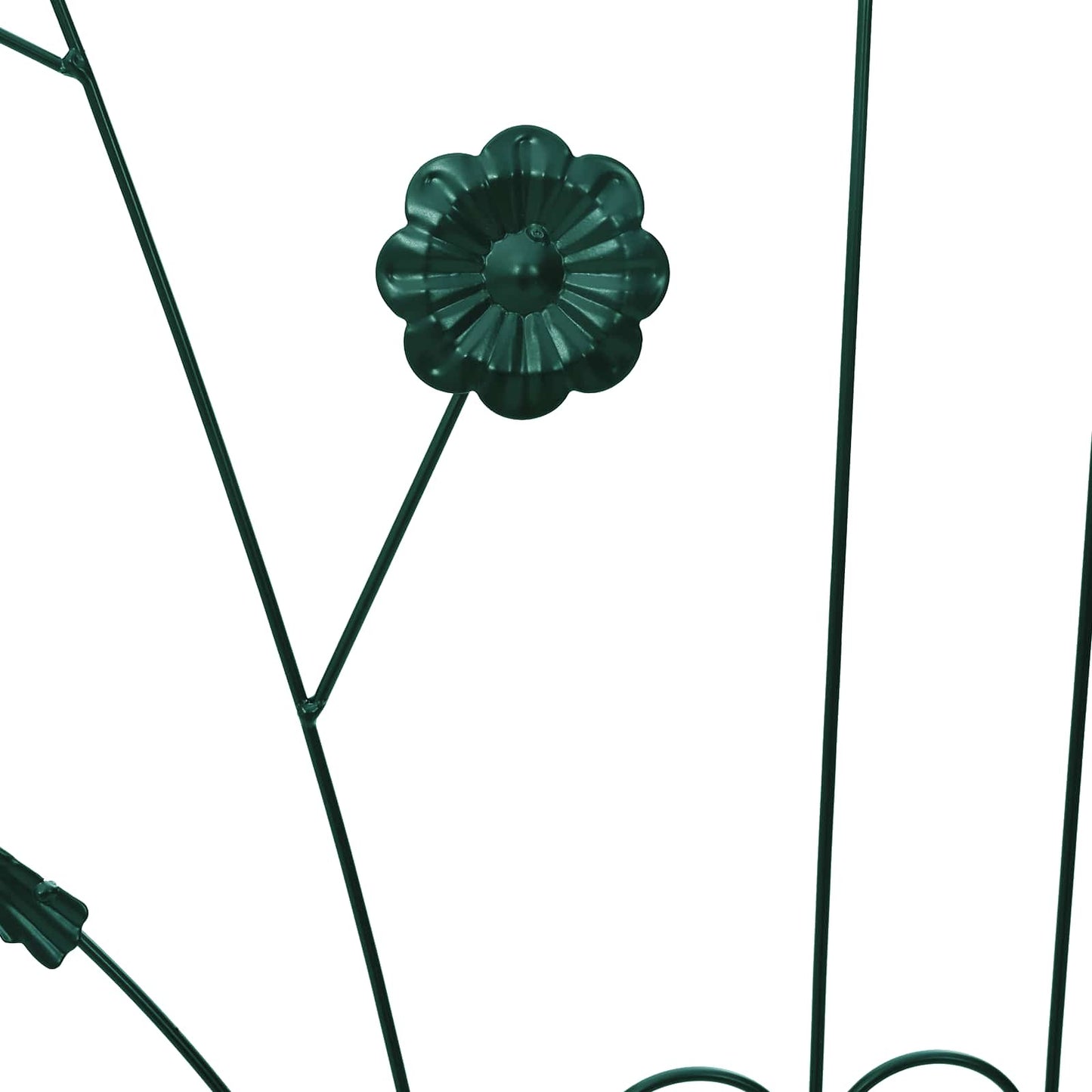 vidaXL Φράχτης Κήπου Καφασωτά 3 pcs Πράσινο 112 x 40 εκ Ατσάλι