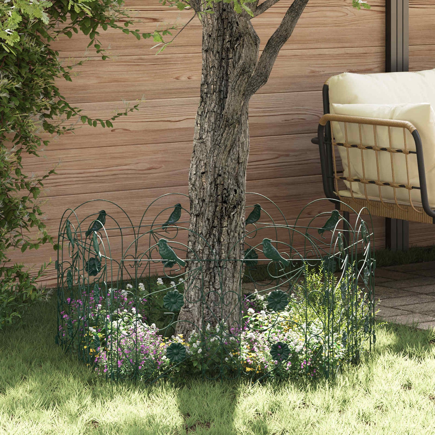 vidaXL Φράχτης Κήπου Καφασωτά Πράσινο 308,5 x 54,5 x 0,3 εκ