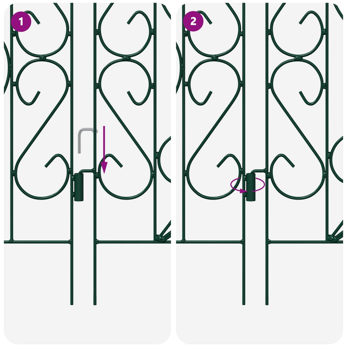 vidaXL Φράχτης Κήπου Καφασωτά Πράσινο 308,5 x 54,5 x 0,3 εκ