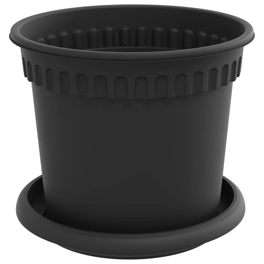 vidaXL Γλάστρες φυτών 6 pcs Μαύρο Ø 15 x 12 cm Πλαστικό