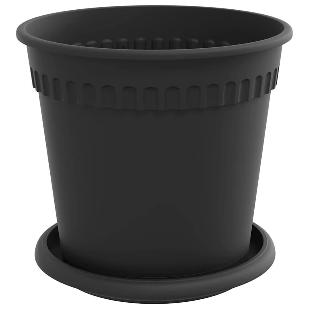 vidaXL Γλάστρες φυτών 6 pcs Μαύρο Ø 17 x 14 εκ Πλαστικό