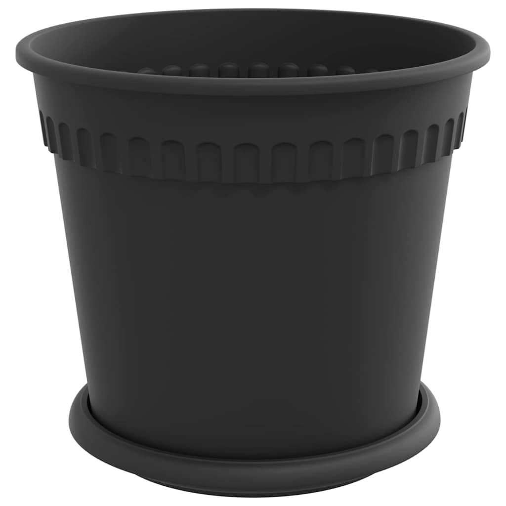 vidaXL Γλάστρες φυτών 6 pcs Μαύρο Ø 19 x 16 εκ Πλαστικό
