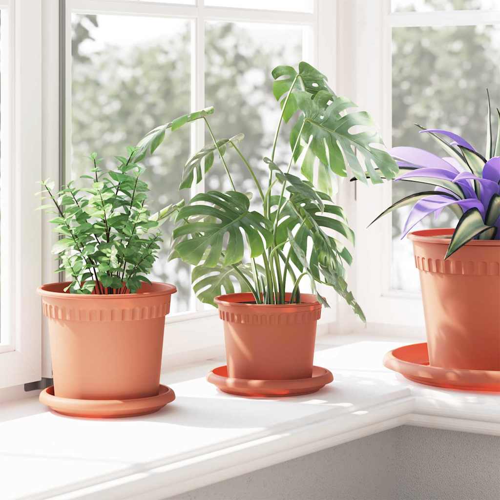 vidaXL Γλάστρες φυτών 24 pcs Κεραμιδί Ø 12,5 x 10 εκ Πλαστικό