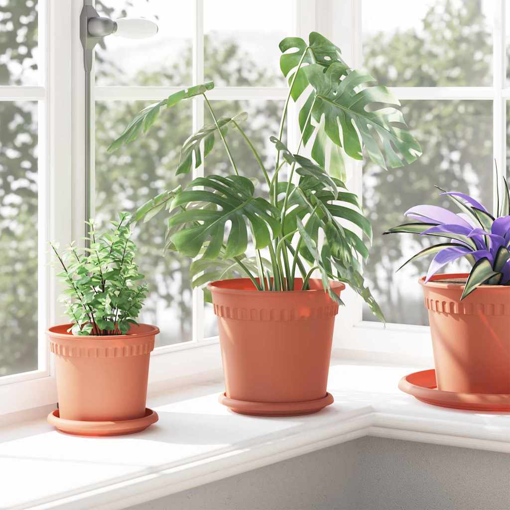 vidaXL Γλάστρες φυτών 24 pcs Κεραμιδί Ø 19 x 16 εκ Πλαστικό