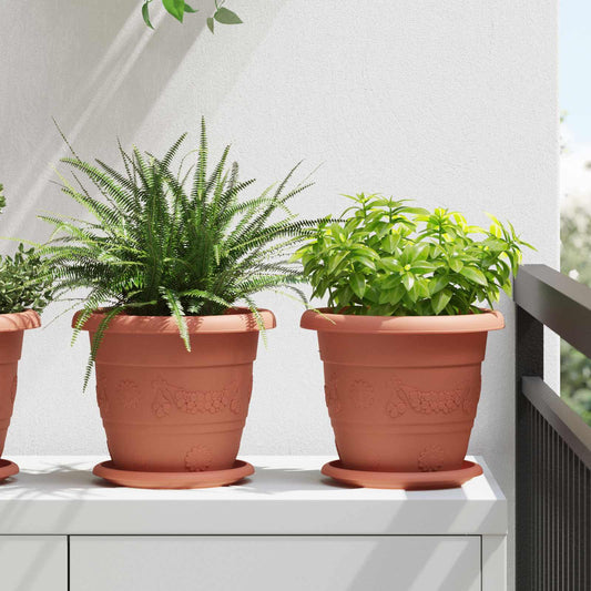 vidaXL Γλάστρες φυτών 6 pcs Κεραμιδί Ø 26 x 21.5 εκ Πλαστικό
