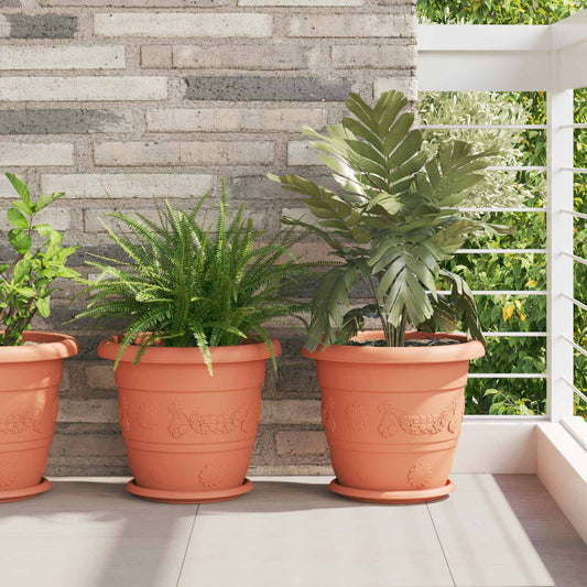 vidaXL Γλάστρες φυτών 24 pcs Κεραμιδί Ø 34 x 28 εκ Πλαστικό