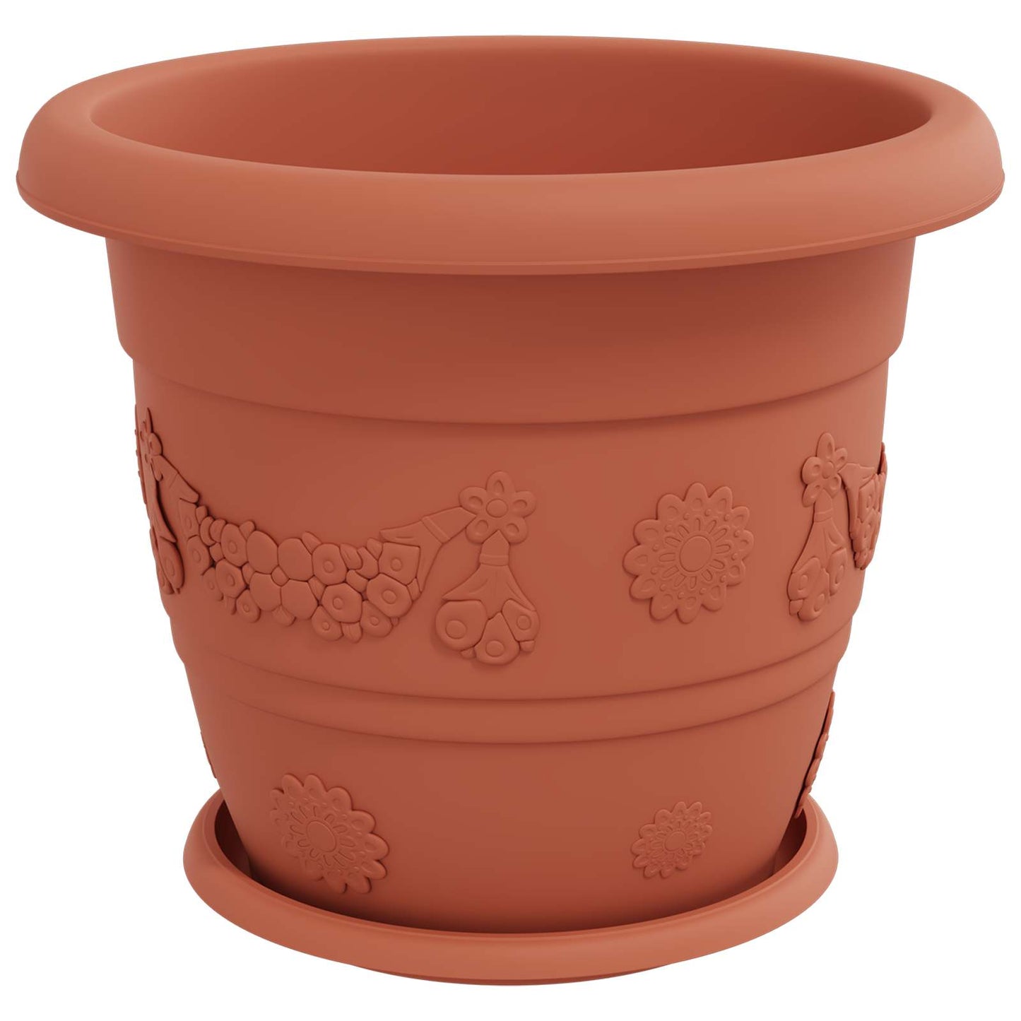 vidaXL Γλάστρες φυτών 24 pcs Κεραμιδί Ø 34 x 28 εκ Πλαστικό