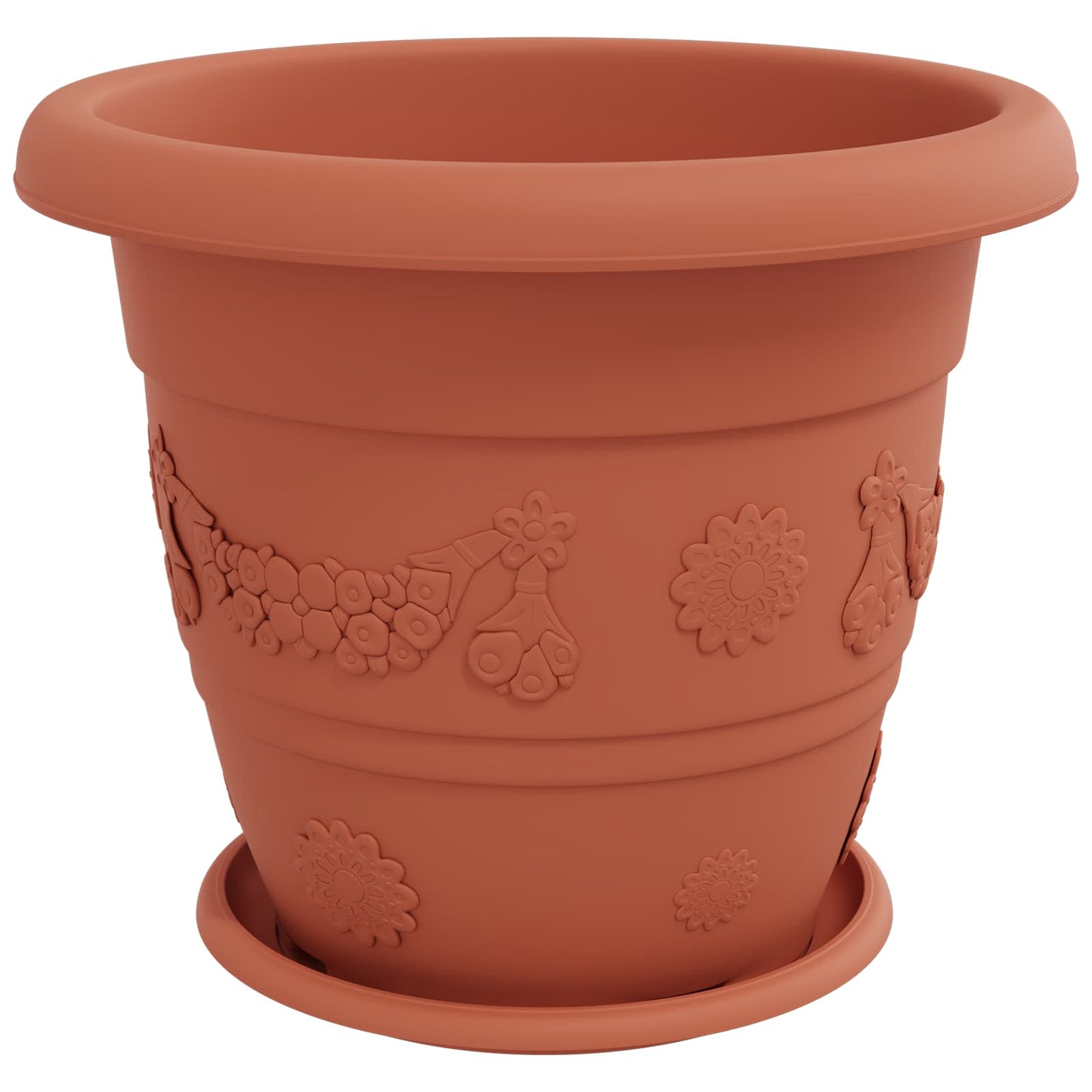vidaXL Γλάστρες φυτών 24 pcs Κεραμιδί Ø 39 x 32 εκ Πλαστικό