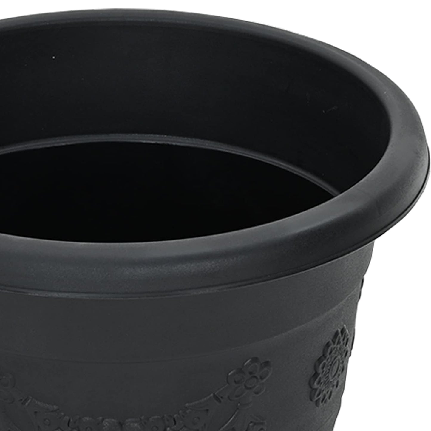 vidaXL Γλάστρες φυτών 24 pcs Μαύρο Ø 26 x 21.5 εκ Πλαστικό