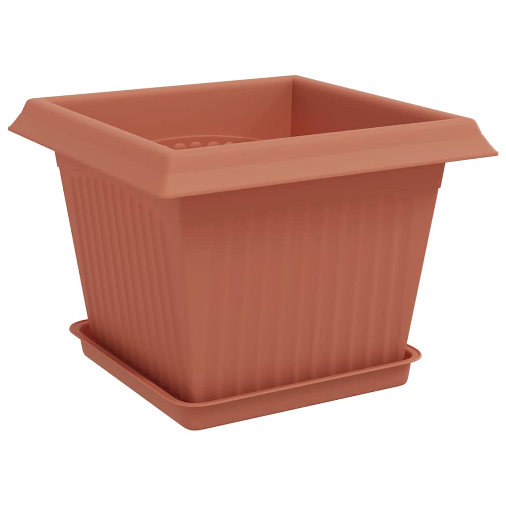 vidaXL Γλάστρες φυτών 6 pcs Κεραμιδί 23 x 23 x 17,5 εκ Πλαστικό