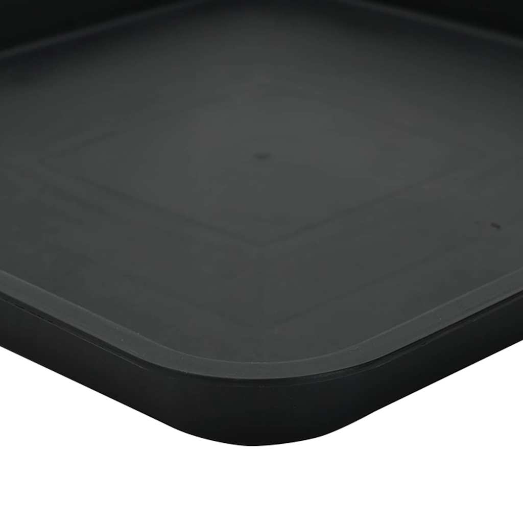 vidaXL Γλάστρες φυτών 6 pcs Μαύρο 23 x 23 x 17,5 εκ Πλαστικό