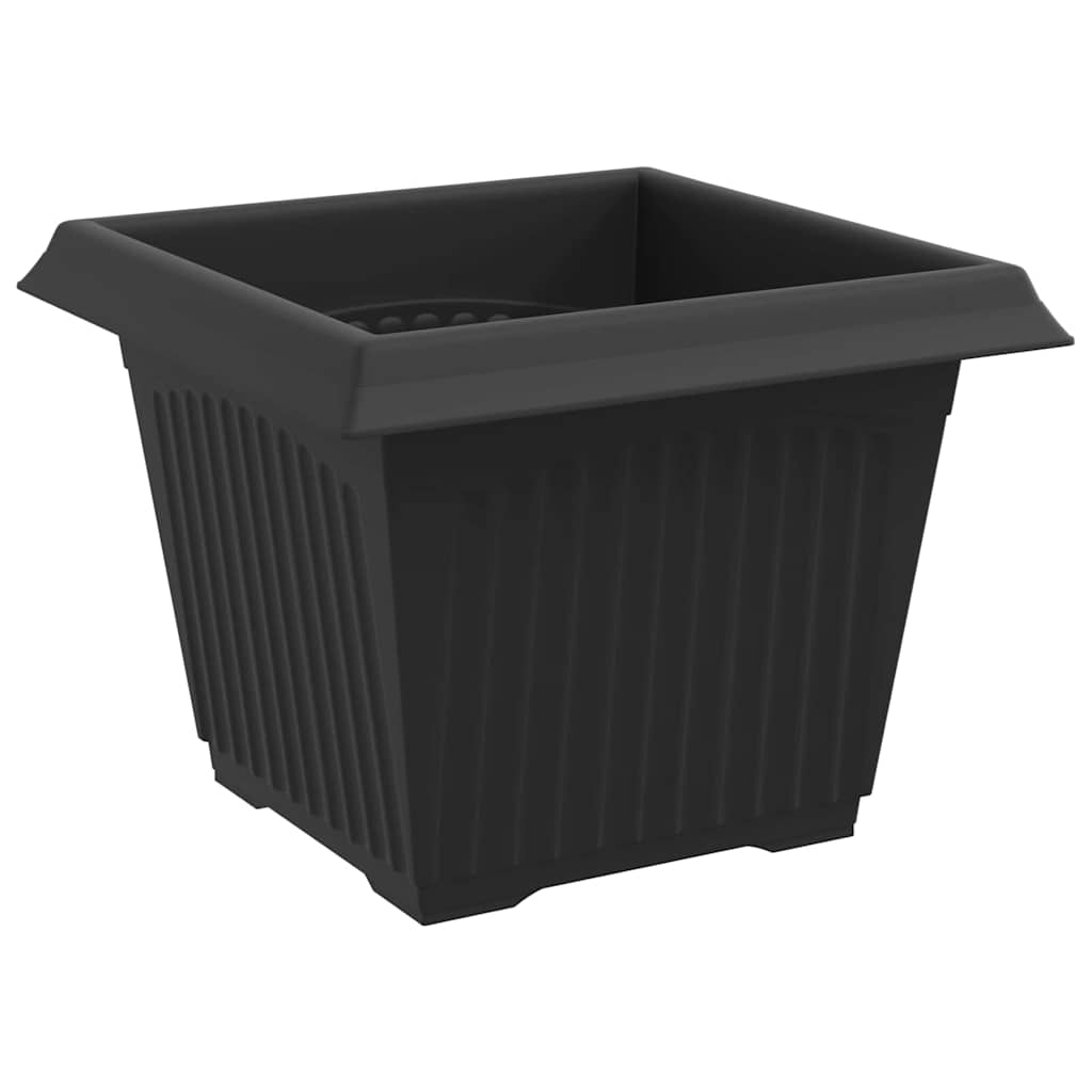vidaXL Γλάστρες φυτών 6 pcs Μαύρο 23 x 23 x 17,5 εκ Πλαστικό