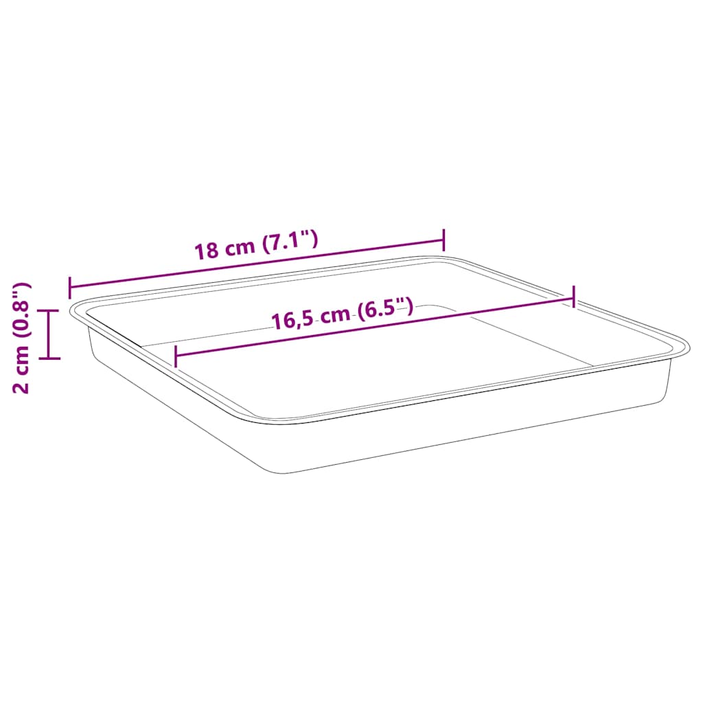 vidaXL Γλάστρες φυτών 6 pcs Μαύρο 23 x 23 x 17,5 εκ Πλαστικό