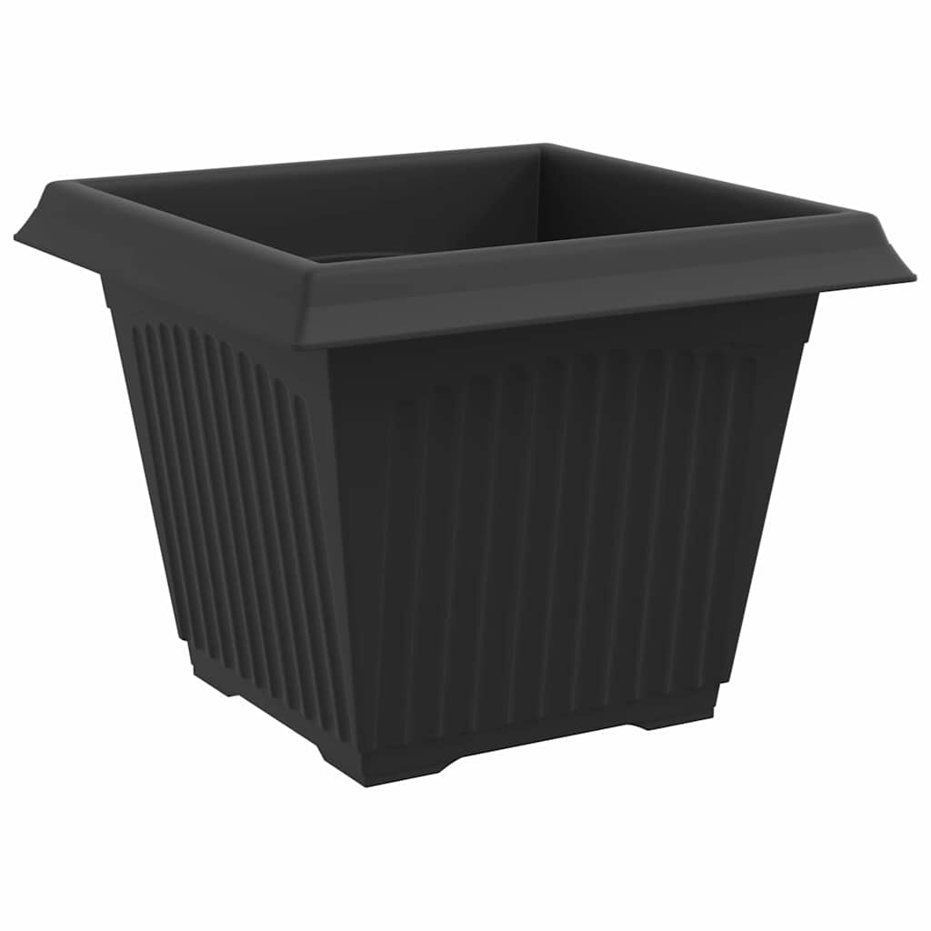 vidaXL Γλάστρες φυτών 6 pcs Μαύρο 28,5 x 28,5 x 22 εκ Πλαστικό