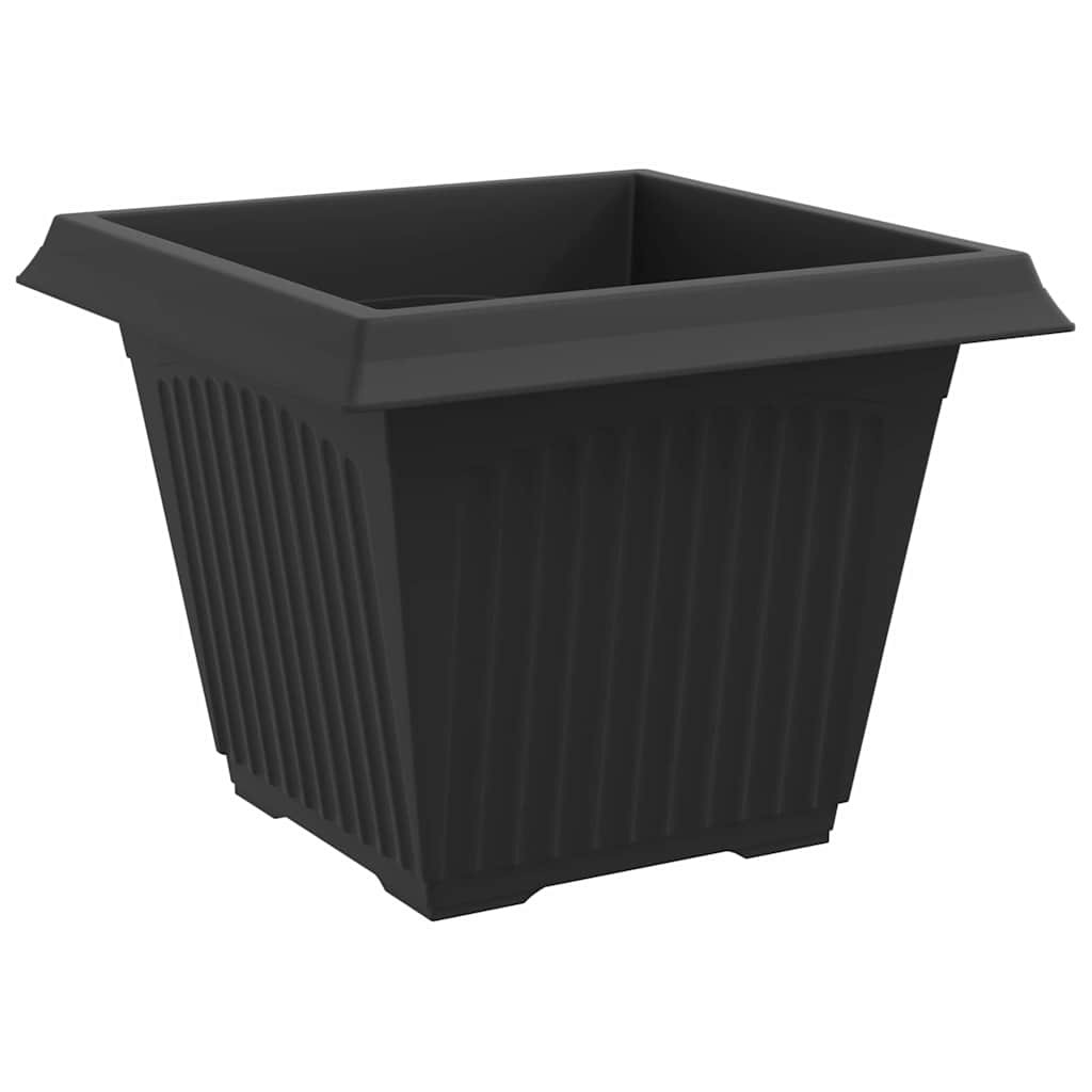 vidaXL Γλάστρες φυτών 6 pcs Μαύρο 43 x 43 x 33,5 εκ Πλαστικό