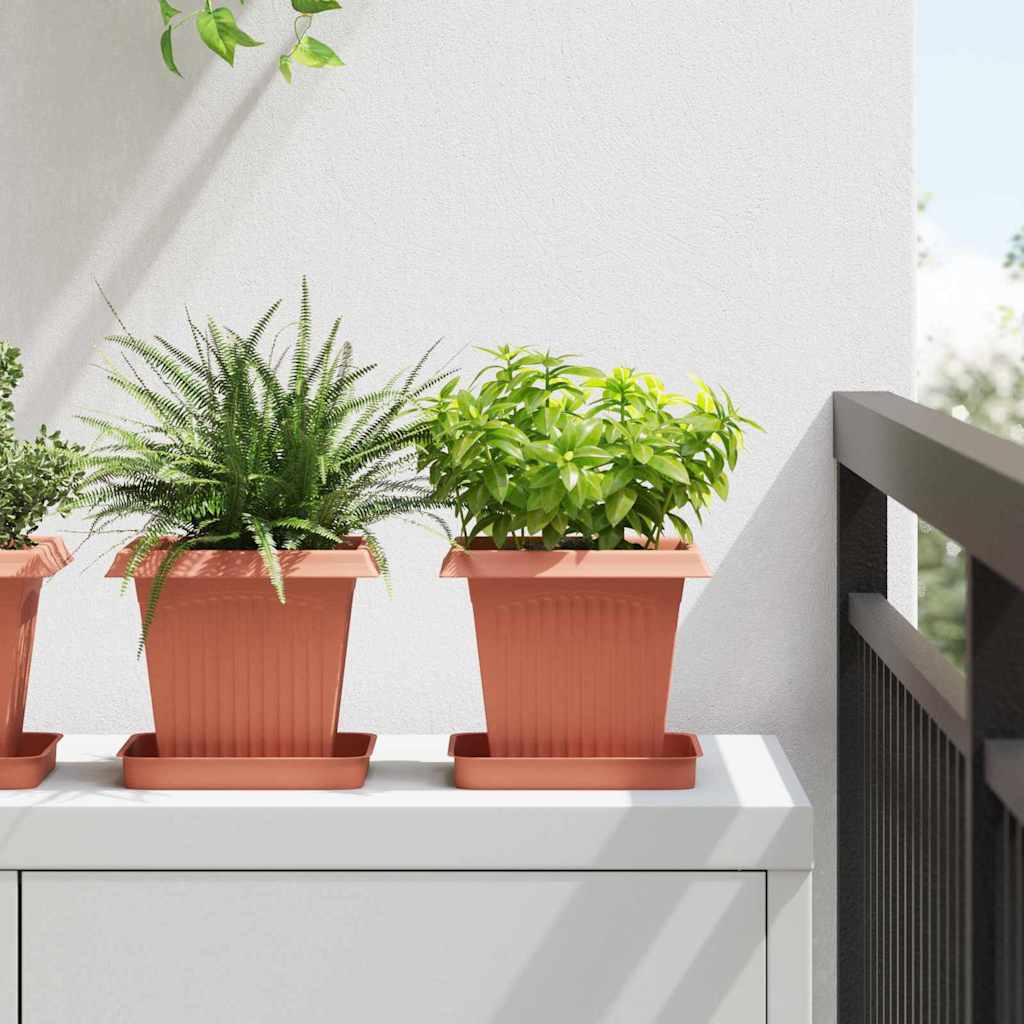 vidaXL Γλάστρες φυτών 24 pcs Κεραμιδί 16 x 16 x 14 εκ Πλαστικό