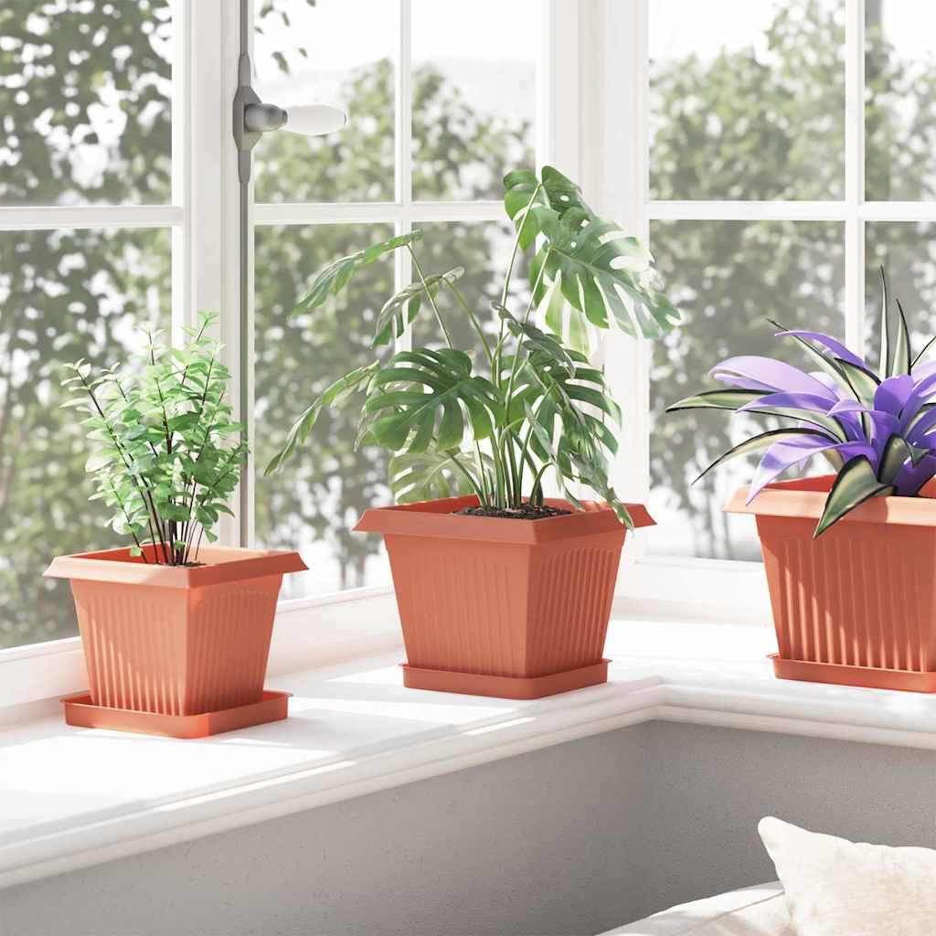 vidaXL Γλάστρες φυτών 24 pcs Κεραμιδί 20 x 20 x 16 εκ Πλαστικό