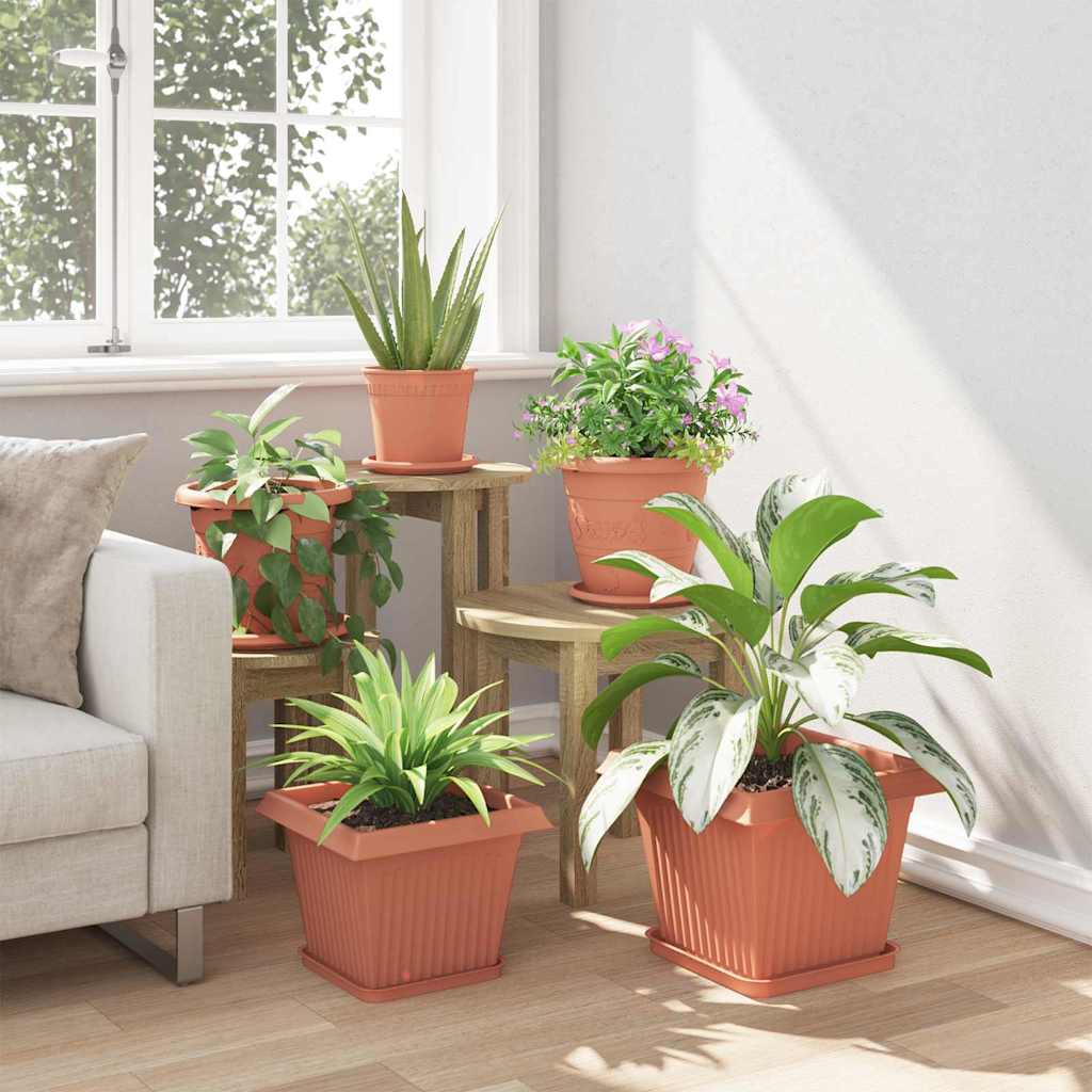 vidaXL Γλάστρες φυτών 24 pcs Κεραμιδί 28,5 x 28,5 x 22 εκ Πλαστικό